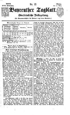 Bayreuther Tagblatt Montag 13. März 1871