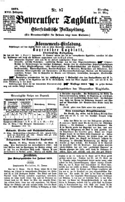 Bayreuther Tagblatt Dienstag 28. März 1871