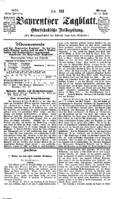 Bayreuther Tagblatt Mittwoch 12. April 1871