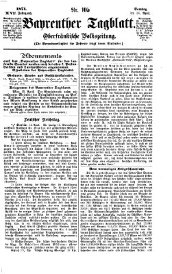 Bayreuther Tagblatt Sonntag 16. April 1871