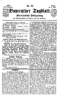 Bayreuther Tagblatt Freitag 28. April 1871