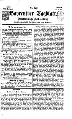 Bayreuther Tagblatt Mittwoch 3. Mai 1871