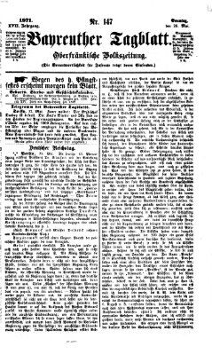 Bayreuther Tagblatt Sonntag 28. Mai 1871