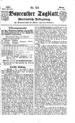 Bayreuther Tagblatt Montag 5. Juni 1871