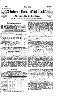 Bayreuther Tagblatt Mittwoch 7. Juni 1871