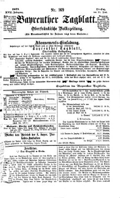 Bayreuther Tagblatt Dienstag 20. Juni 1871