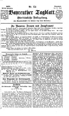 Bayreuther Tagblatt Samstag 24. Juni 1871