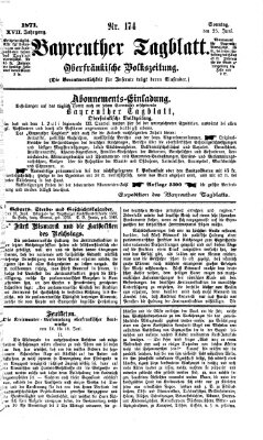 Bayreuther Tagblatt Sonntag 25. Juni 1871