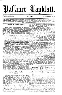 Passauer Tagblatt Freitag 15. November 1872