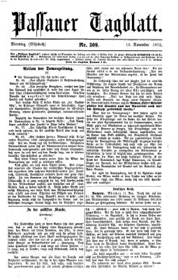 Passauer Tagblatt Dienstag 19. November 1872