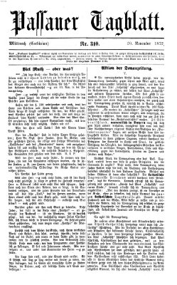 Passauer Tagblatt Mittwoch 20. November 1872