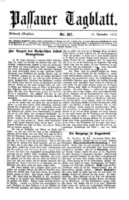 Passauer Tagblatt Mittwoch 27. November 1872