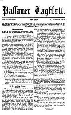 Passauer Tagblatt Samstag 30. November 1872