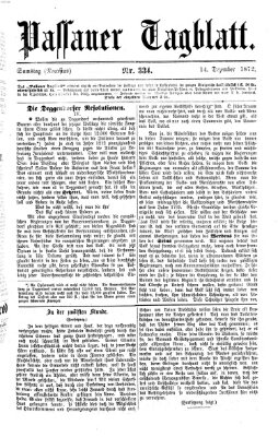 Passauer Tagblatt Samstag 14. Dezember 1872