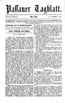 Passauer Tagblatt Sonntag 29. Dezember 1872