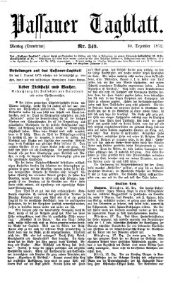 Passauer Tagblatt Montag 30. Dezember 1872