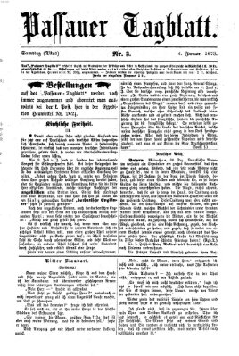 Passauer Tagblatt Samstag 4. Januar 1873