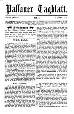 Passauer Tagblatt Sonntag 5. Januar 1873