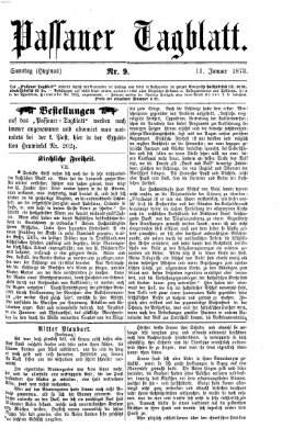 Passauer Tagblatt Samstag 11. Januar 1873