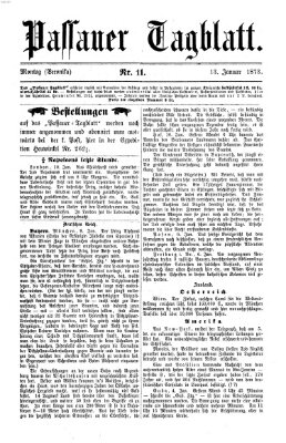 Passauer Tagblatt Montag 13. Januar 1873