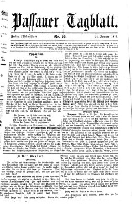 Passauer Tagblatt Freitag 24. Januar 1873