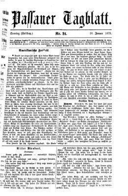 Passauer Tagblatt Sonntag 26. Januar 1873