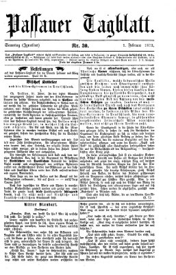 Passauer Tagblatt Samstag 1. Februar 1873