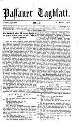 Passauer Tagblatt Sonntag 16. Februar 1873