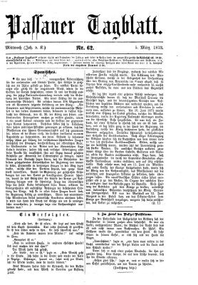 Passauer Tagblatt Mittwoch 5. März 1873