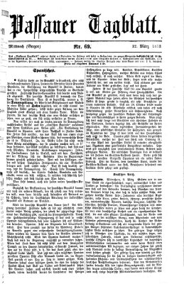 Passauer Tagblatt Mittwoch 12. März 1873