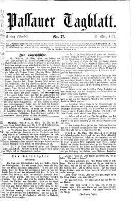 Passauer Tagblatt Freitag 21. März 1873