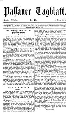 Passauer Tagblatt Sonntag 23. März 1873