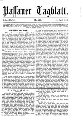 Passauer Tagblatt Freitag 25. April 1873