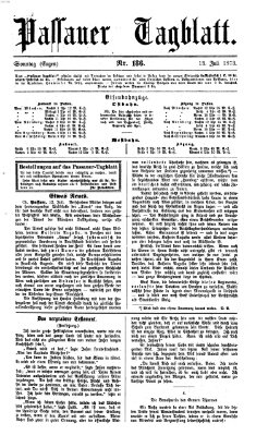 Passauer Tagblatt Sonntag 13. Juli 1873