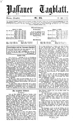 Passauer Tagblatt Montag 21. Juli 1873