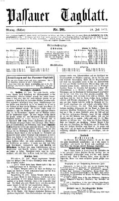 Passauer Tagblatt Montag 28. Juli 1873