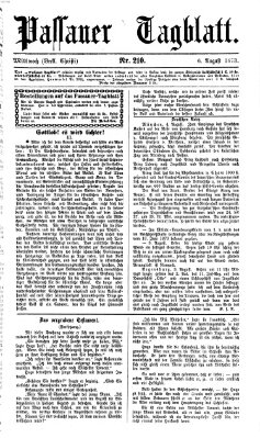 Passauer Tagblatt Mittwoch 6. August 1873