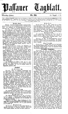 Passauer Tagblatt Montag 18. August 1873