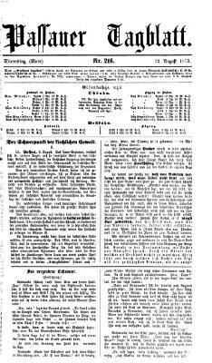 Passauer Tagblatt Dienstag 12. August 1873