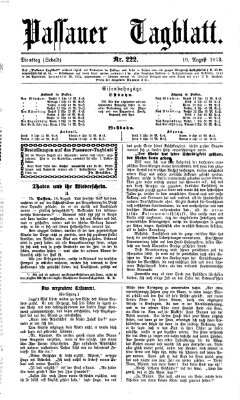 Passauer Tagblatt Dienstag 19. August 1873