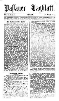 Passauer Tagblatt Mittwoch 27. August 1873