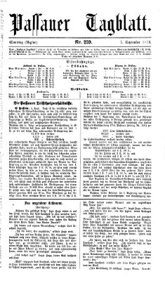 Passauer Tagblatt Sonntag 7. September 1873