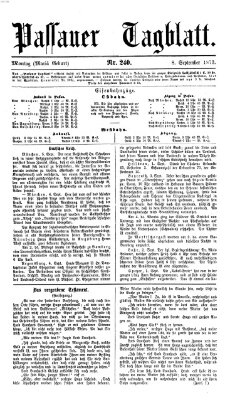 Passauer Tagblatt Montag 8. September 1873