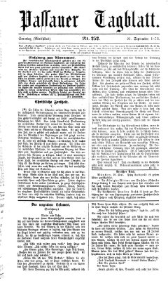 Passauer Tagblatt Sonntag 21. September 1873