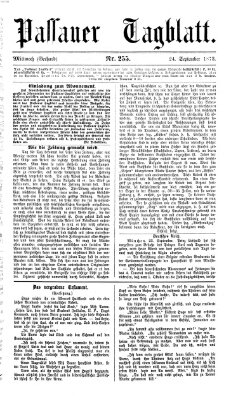 Passauer Tagblatt Mittwoch 24. September 1873