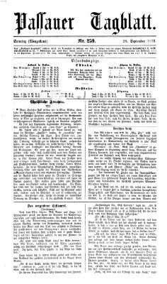 Passauer Tagblatt Sonntag 28. September 1873