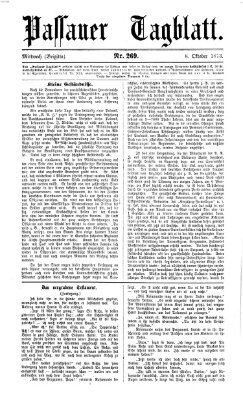 Passauer Tagblatt Mittwoch 8. Oktober 1873