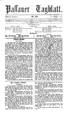 Passauer Tagblatt Mittwoch 22. Oktober 1873