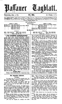 Passauer Tagblatt Donnerstag 23. Oktober 1873