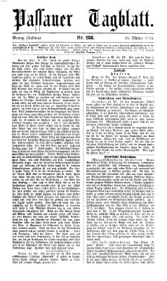 Passauer Tagblatt Montag 27. Oktober 1873